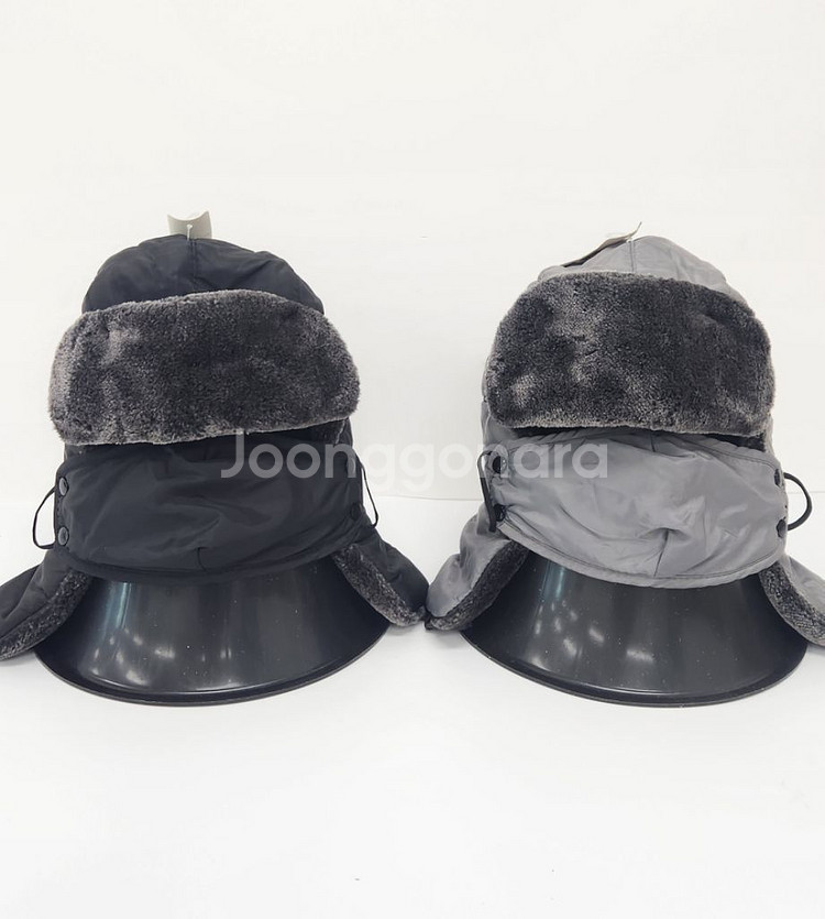 남자털모자 방한모자 세트--1