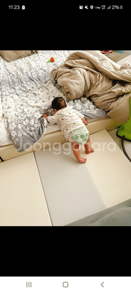 저상형 퀸+수퍼싱글 패밀리 침대 팔아요--3