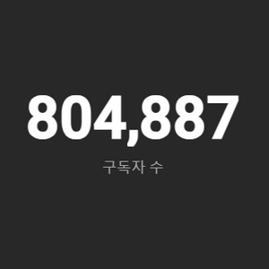 80만 구독자 유튜브 채널 판매