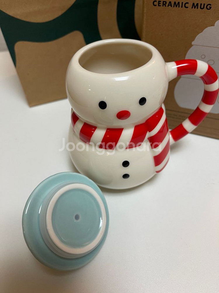 스타벅스 홀리데이 프렌즈 스노우맨 리드 머그 355ml--1