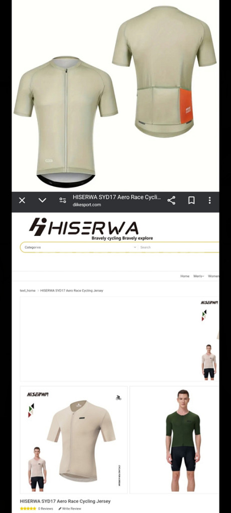hiserwa 자전거 저지 ㅡ새제품 져지--2