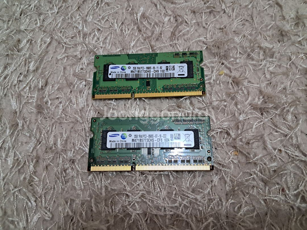 노트북용 DDR3 RAM 2GB X 2개--0