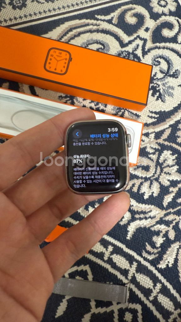 애플워치7 에르메스 41mm 정품스트랩 포함--6