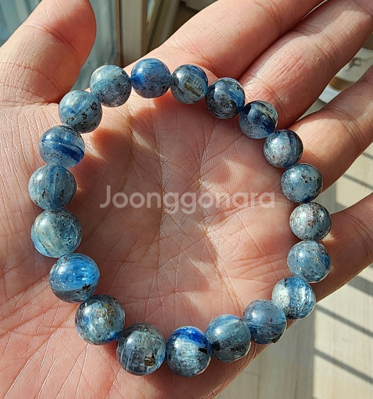 핸드메이드 A+ 카이아나이트 팔찌 10mm-16cm--0