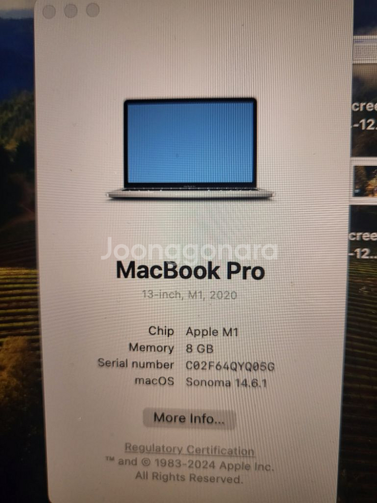 맥북프로 m1 8GB 256GB--4
