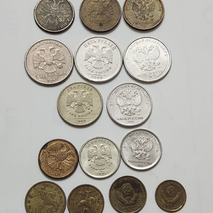 외국동전, 쏘련,러시아 옛날동전 다자인 다른 15점