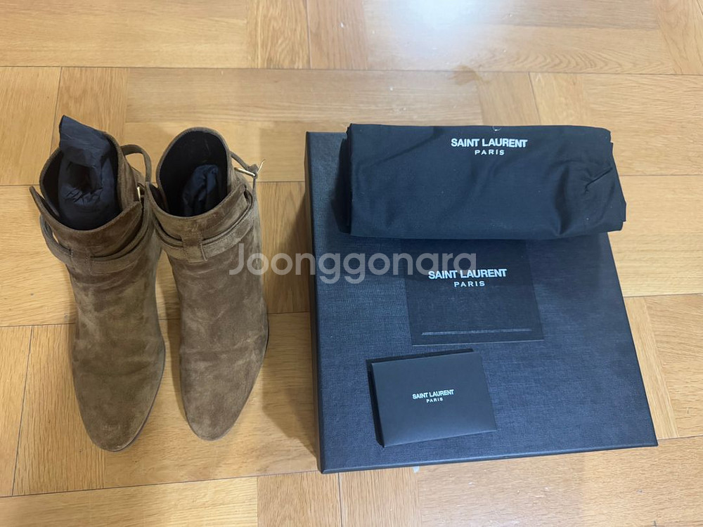 생로랑 스웨이드 앵클부츠--0