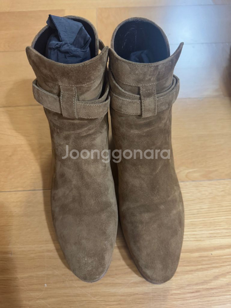생로랑 스웨이드 앵클부츠--1