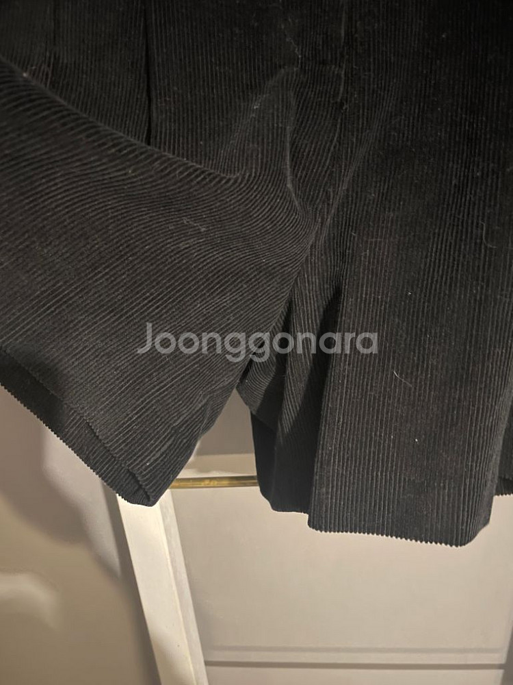 골덴 숏팬츠 블랙--2