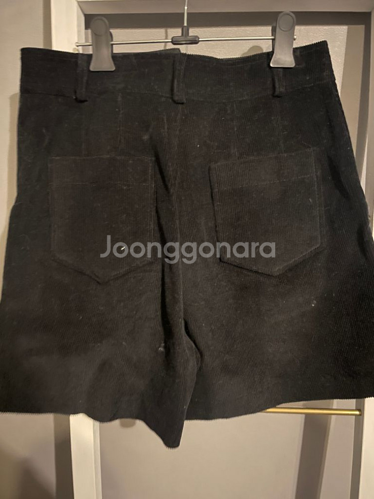 골덴 숏팬츠 블랙--1