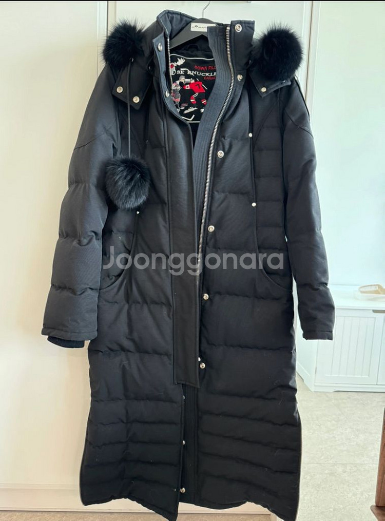 무스너클 롱패딩 정품--3