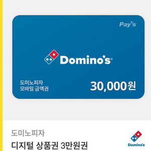 도미노 피자 3만원권