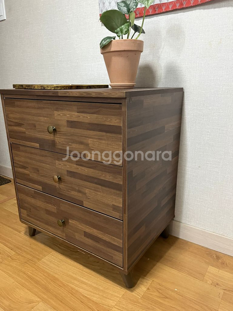 클래식 와이드 3단 서랍장 600 (4색)--2