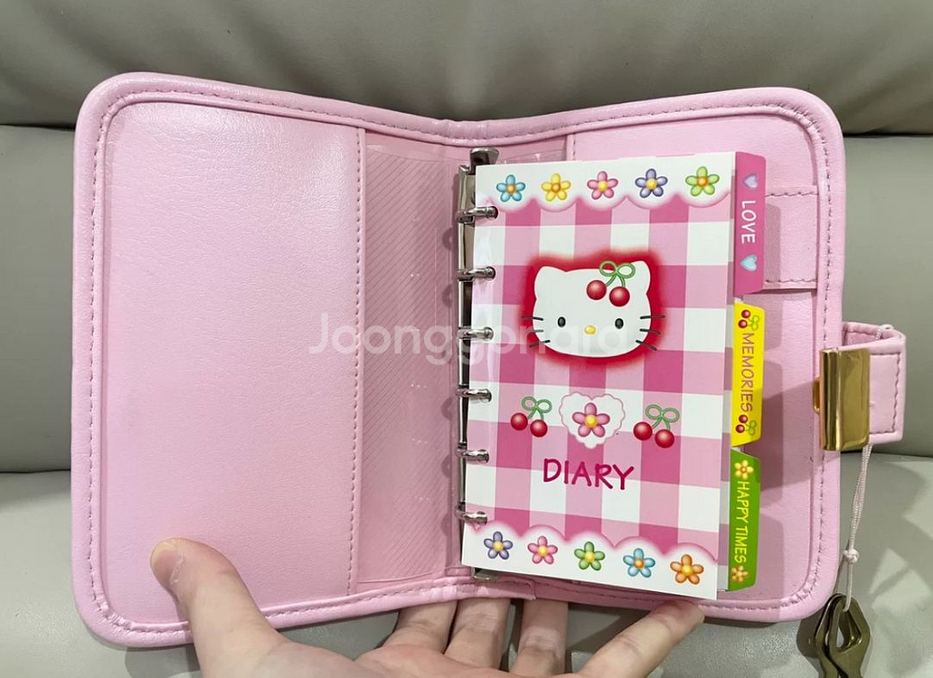 고전 키티 체리 앵두 다이어리 6공--1
