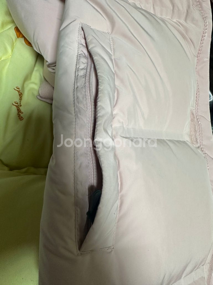 콜롬비아 롱패딩 핑크 xs 중고--1