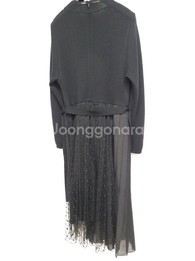 SJSJ 춘추동 니트 플리츠레이스 맥시 롱 원피스 44--3