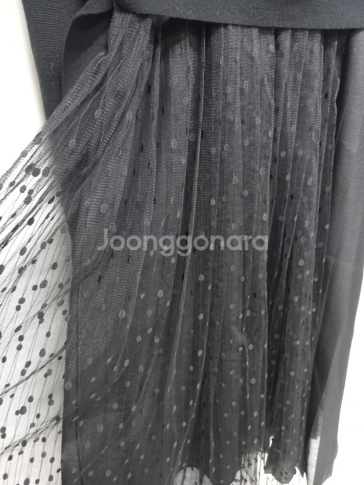 SJSJ 춘추동 니트 플리츠레이스 맥시 롱 원피스 44--7