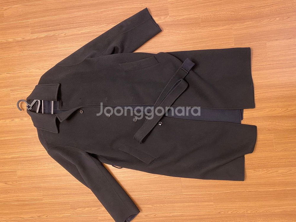 LG패션 tngt 캐시미어 발마칸 코트 검정 로브끈 롱코트 발마칸--1