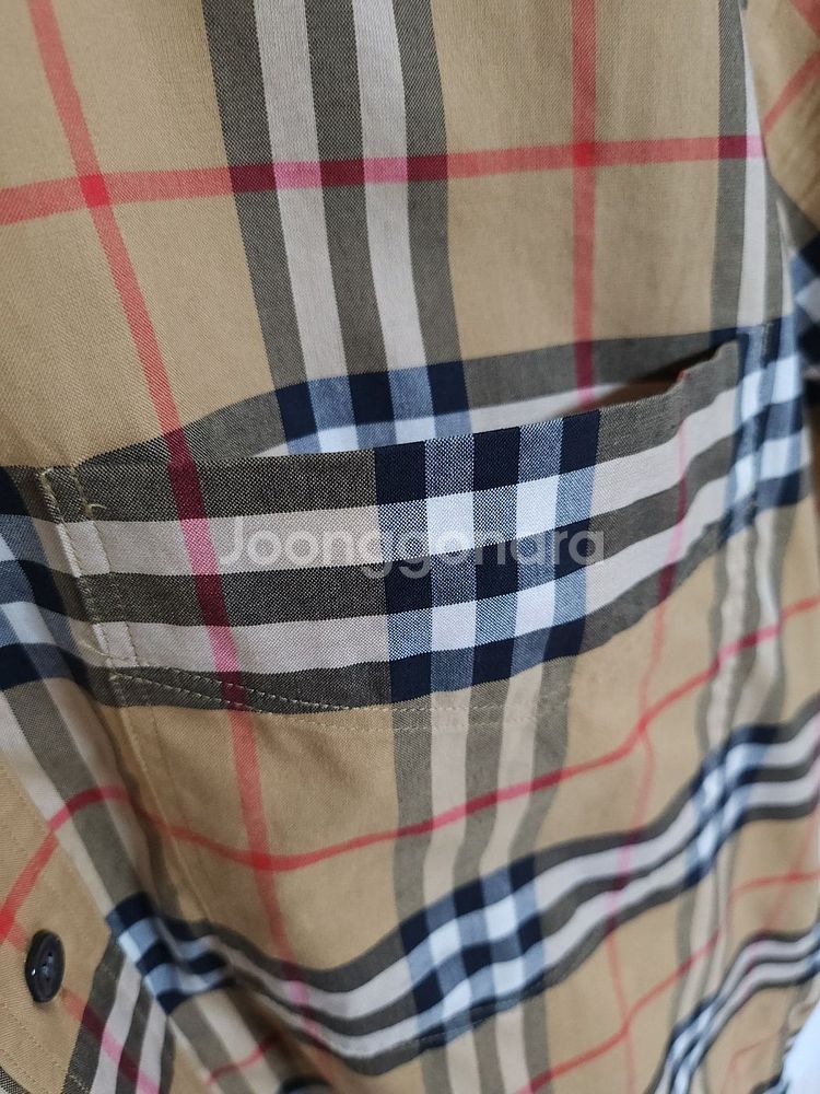 M 버버리 체크 남성 반팔 셔츠 8002927--3