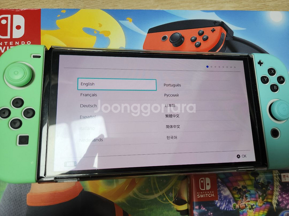 닌텐도 스위치 oled + 링피트 + 슈퍼마리오카트--1