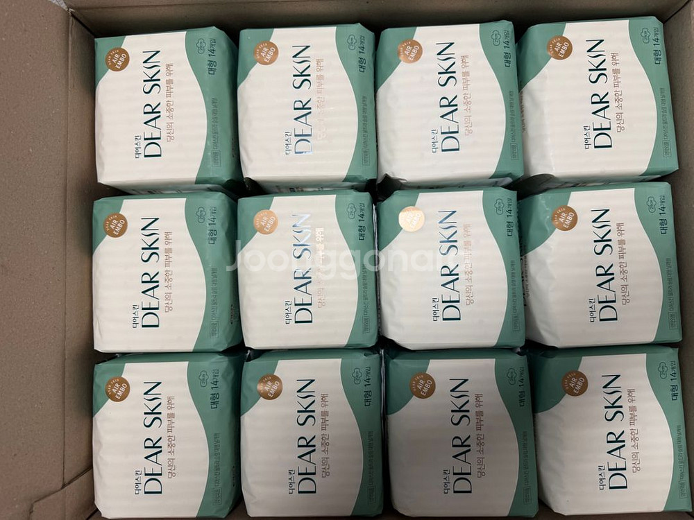 디어스킨 울트라스킨 대형 날개형 14개입 24빽 생리대--1