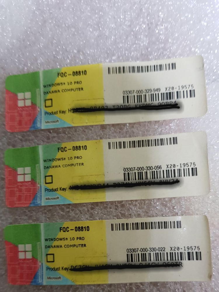 윈도우10 홈.프로 정품라벨스티커--1