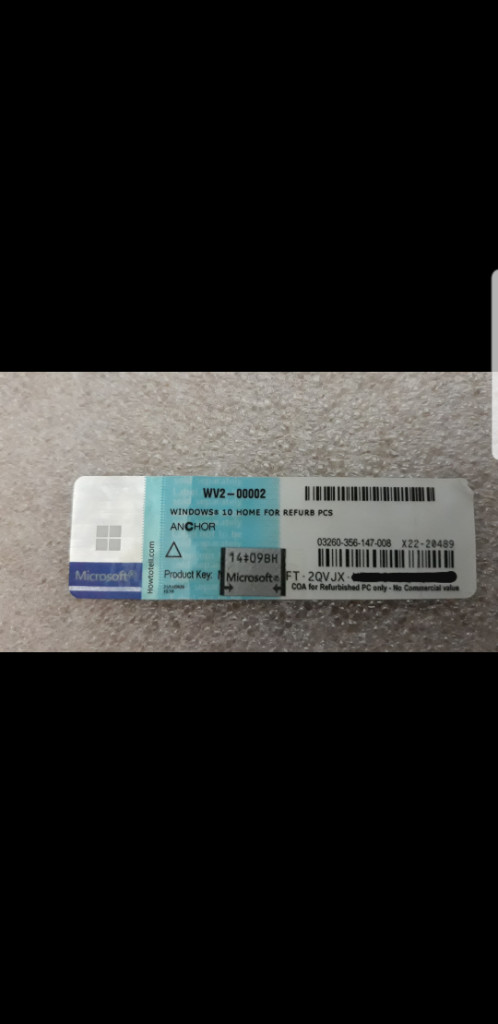 윈도우10 홈.프로 정품라벨스티커--3