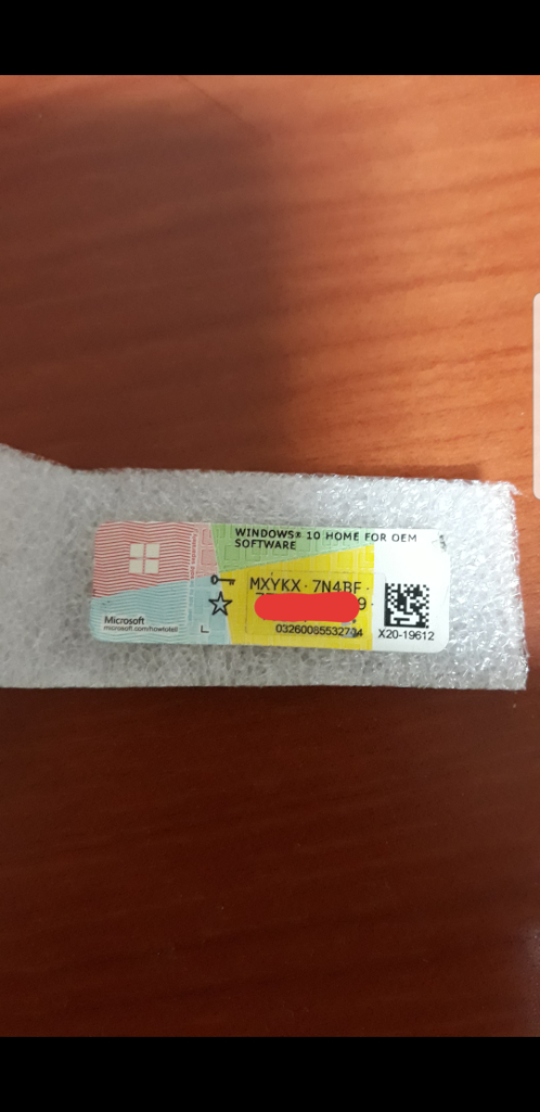 윈도우10 홈.프로 정품라벨스티커--4