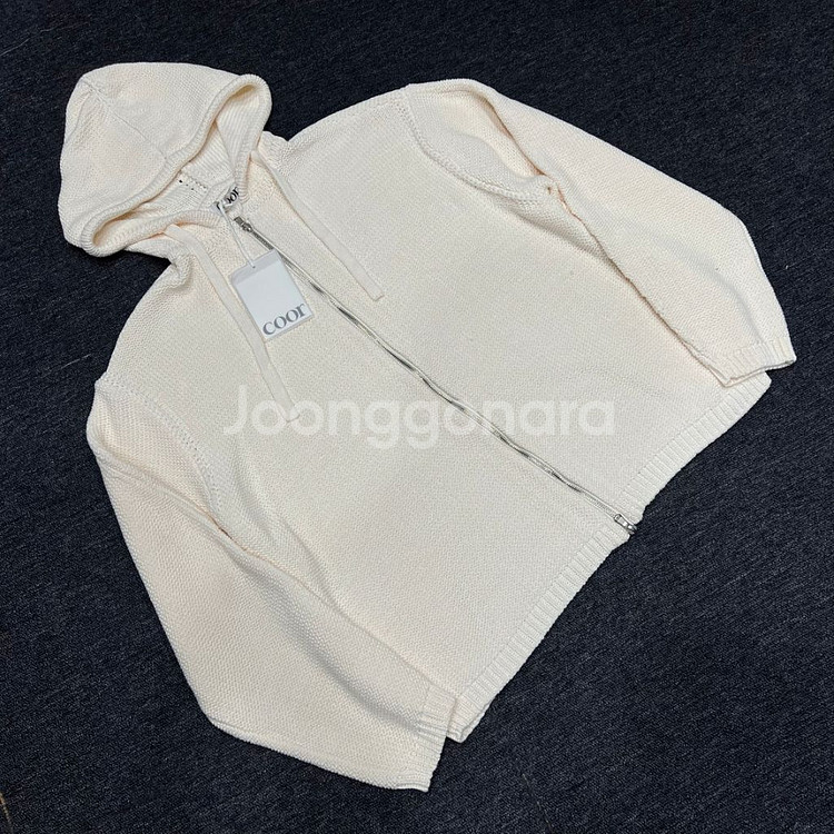 쿠어 니트 후드집업--2