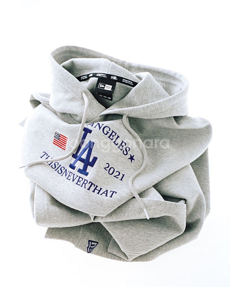 디스이즈네버댓 x 뉴에라 x MLB 후드티 후디 그레이--1