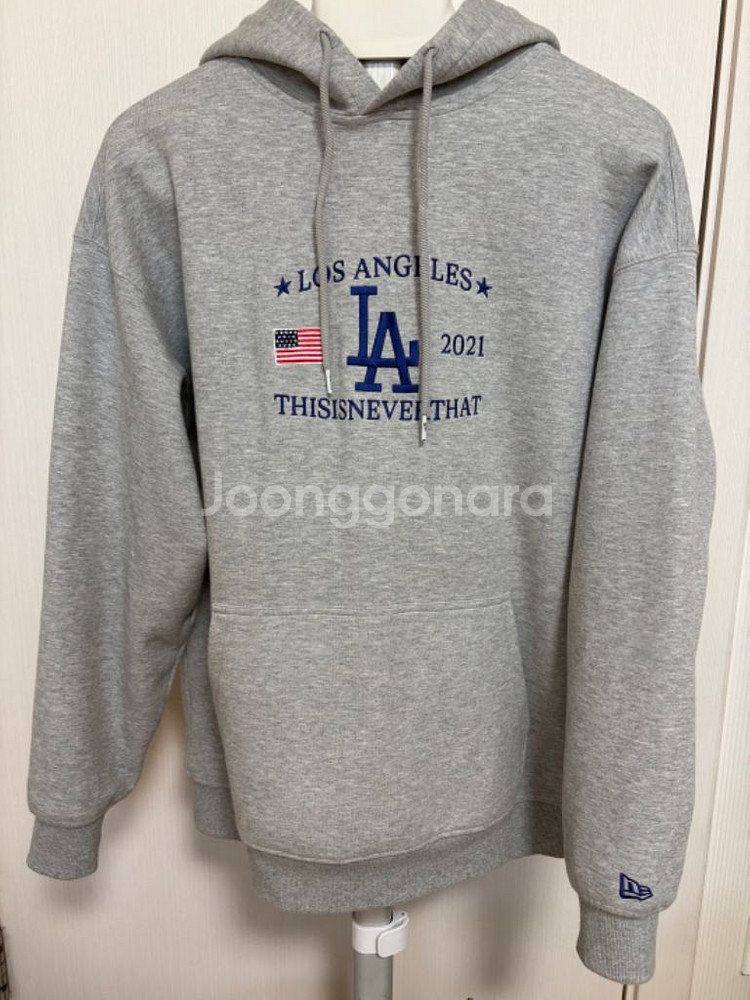 디스이즈네버댓 x 뉴에라 x MLB 후드티 후디 그레이--2