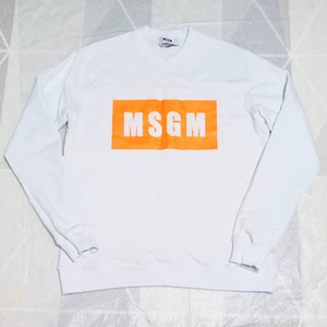 L/100-105/MSGM 박스 로고 맨투맨 긴팔티셔츠