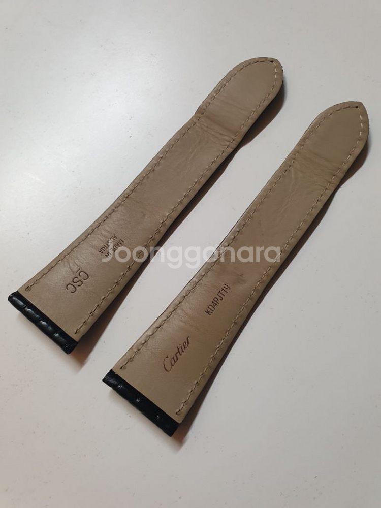 까르띠에 정품 블랙 악어가죽 엘리스트랩--1