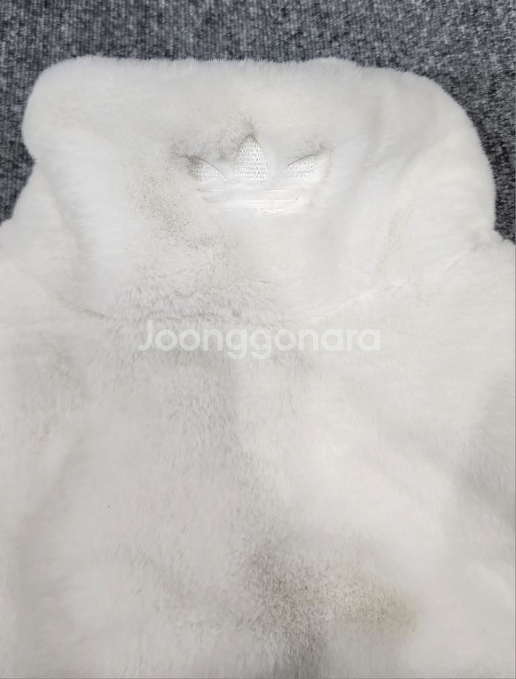 아디다스 빅로고 FUR 퍼 후리스 집업 자켓 XL--6