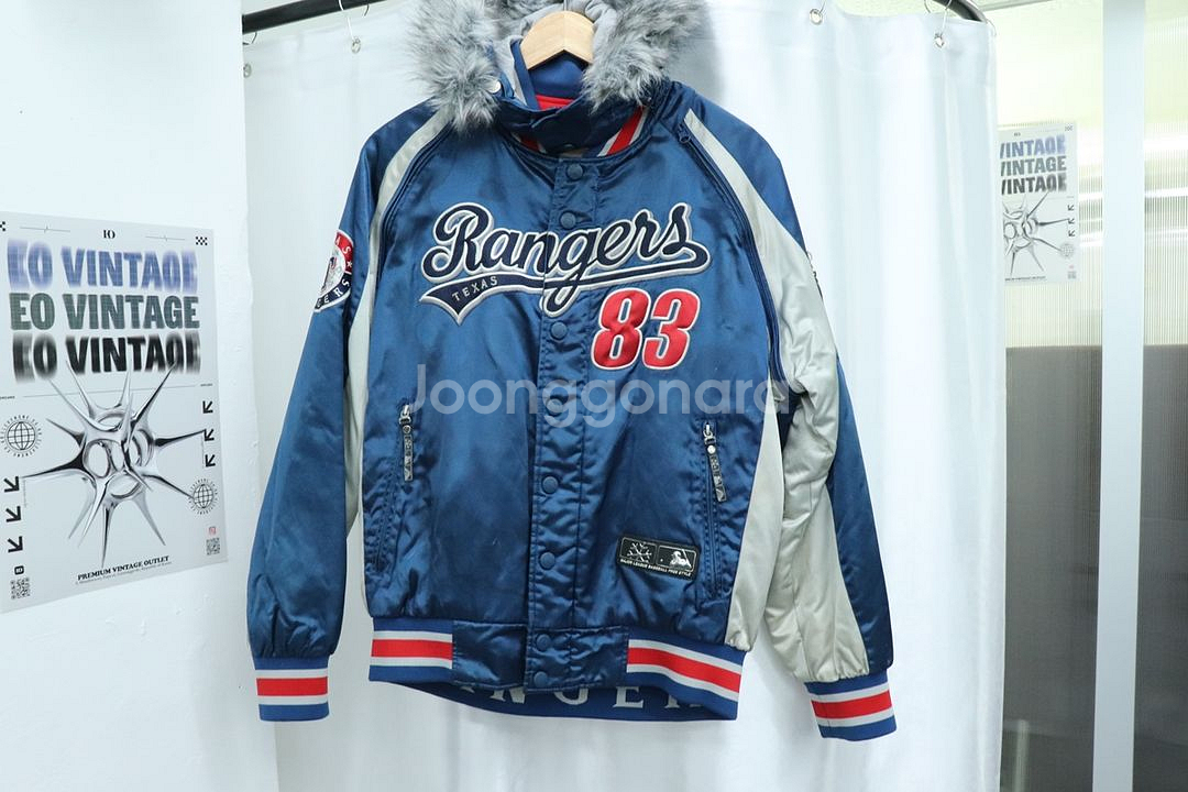 (M) MLB 엠엘비 패딩 점퍼자켓 텍사스 올드스쿨--2