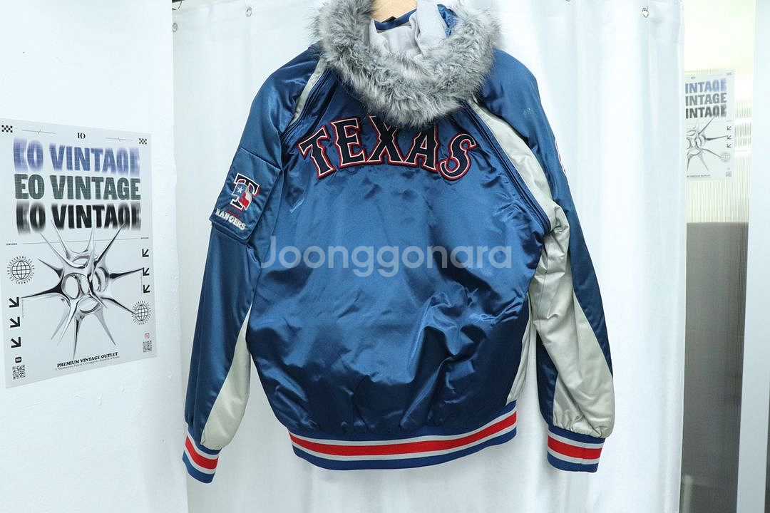 (M) MLB 엠엘비 패딩 점퍼자켓 텍사스 올드스쿨--1