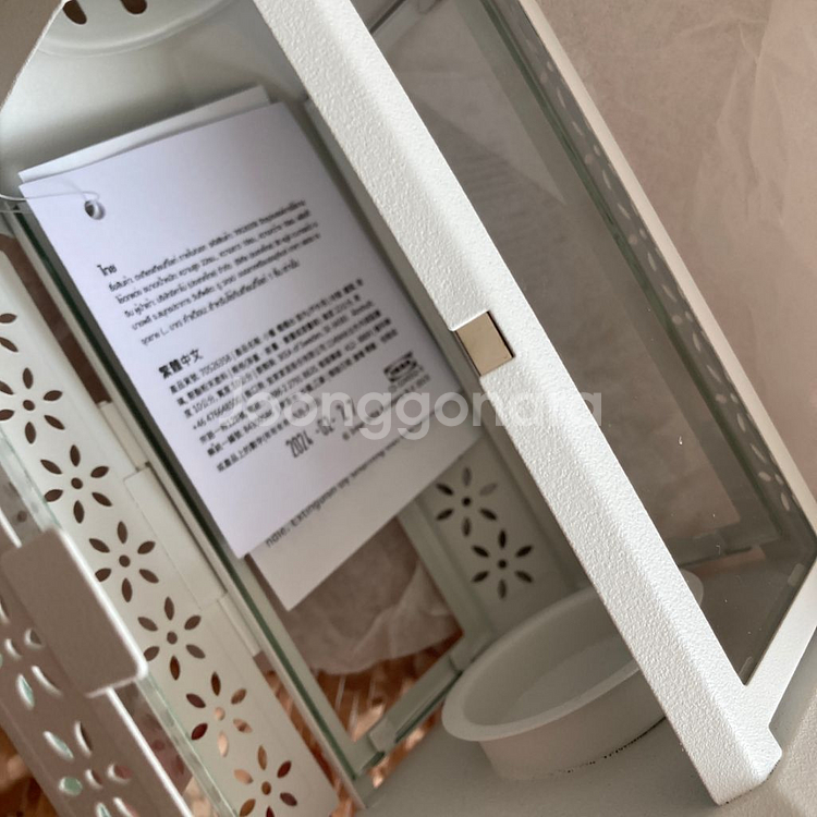 이케아 스틸 양초랜턴 캔들홀더+아로마양초10P(새상품)--4