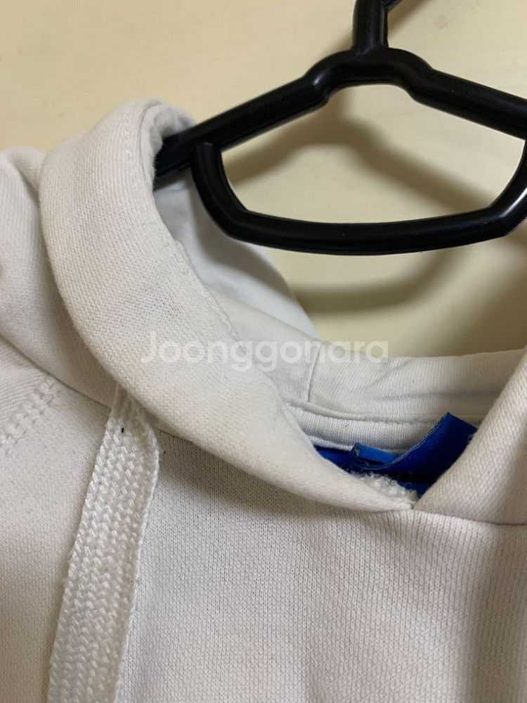 아디다스 화이트 후드티--1