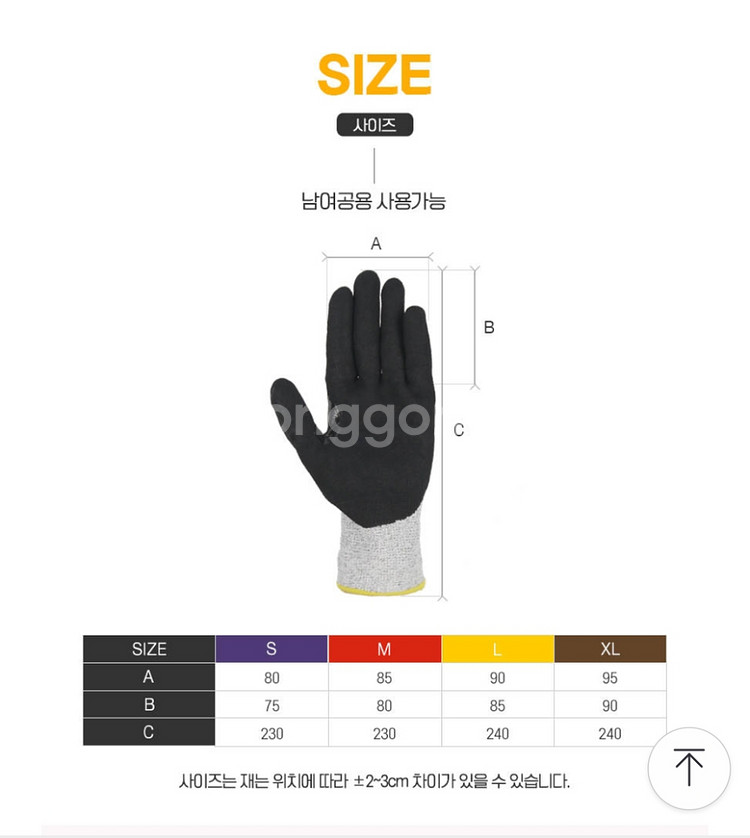 (새상품)손 잘림/베임 보호장갑--2