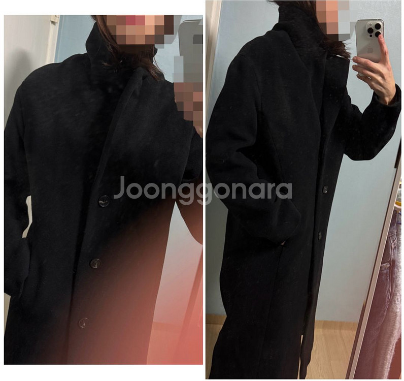 블랙롱코트 2개 앤아더스토리즈 새상품--2