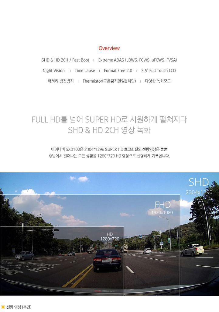아이나비 SXD100 블랙박스 (본체단품)--3