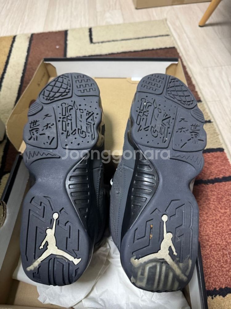 나이키 무연탄 에어조단9 농구화 250mm--2