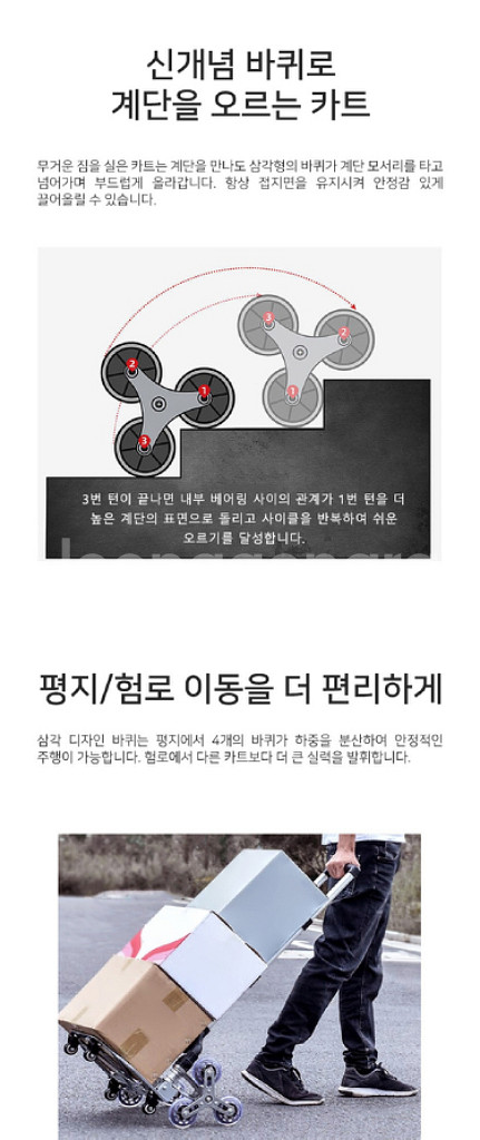 접이식 계단 핸드 카트 대차/ PUQ076--2