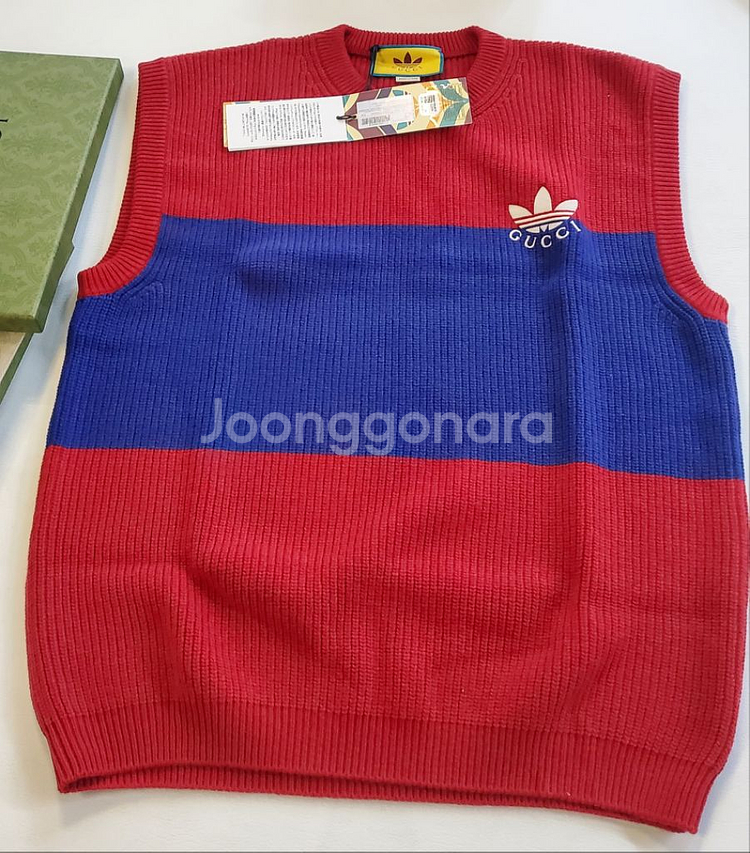 구찌 아디다스 니트 베스트 조끼--1