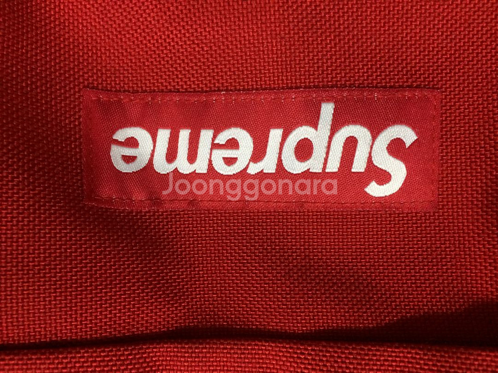 슈프림 코듀라 레드 백팩 정품--1