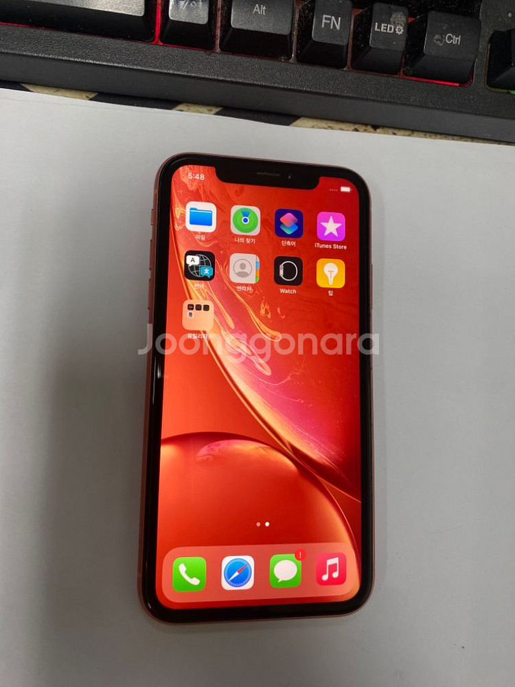 아이폰XR 오렌지 SS급 128GB 배터리100%--1