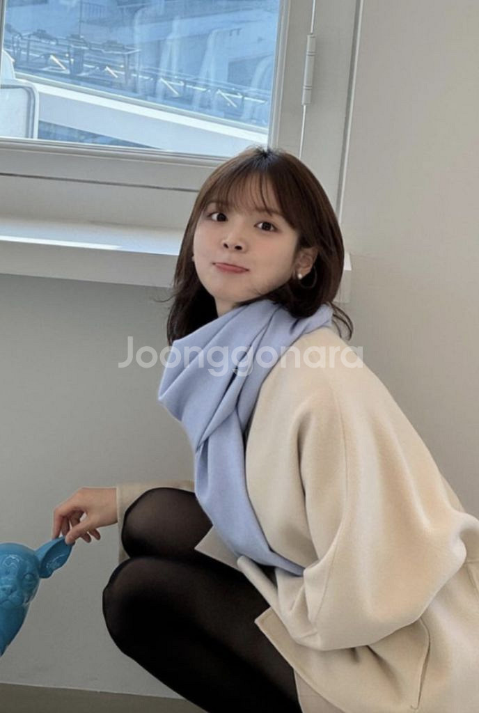 시에 엠비언트 베이비알파카 머플러 베이비블루 새상품--4