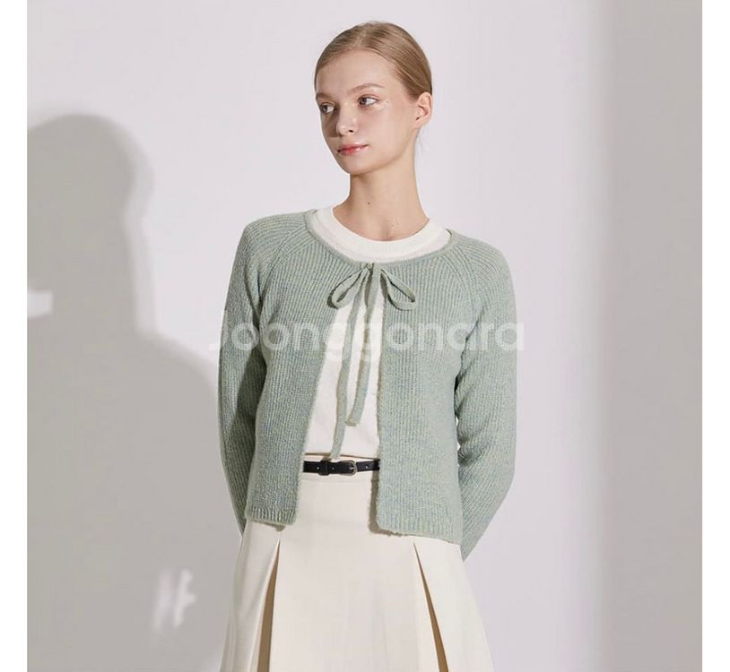 숲 세미크롭 가디건--5