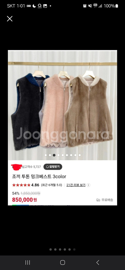 풀스킨 밍크 조끼--5