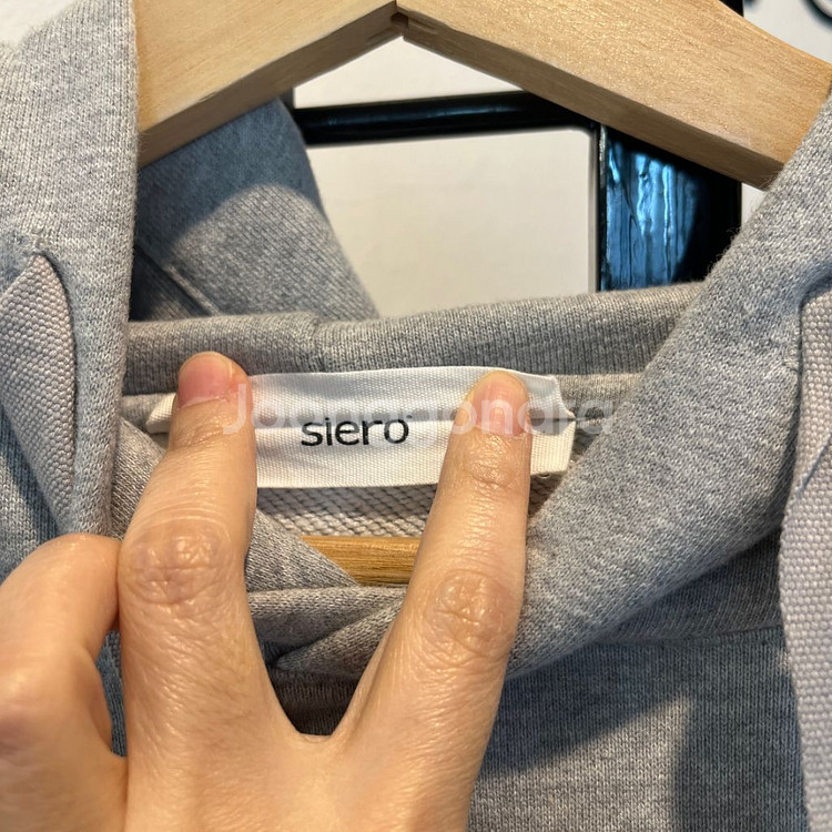 시에로 siero 오버핏 그레이후드티 후드긴팔티--1